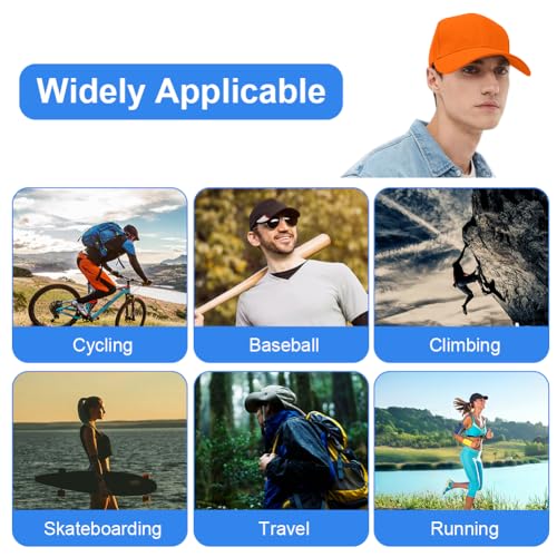 Aomig Basecap Unisex, Freizeit Baseball Cap Herren und Damen, Einstellbare Kappe mit Schirm, Sonnenschutz Baseballkappe für Outdoor Running Tennis Golf Reisen(Orange)