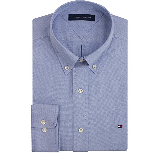 Tommy Hilfiger Heritage Oxford Slim Fit Shirt (16 32/33, Blue)