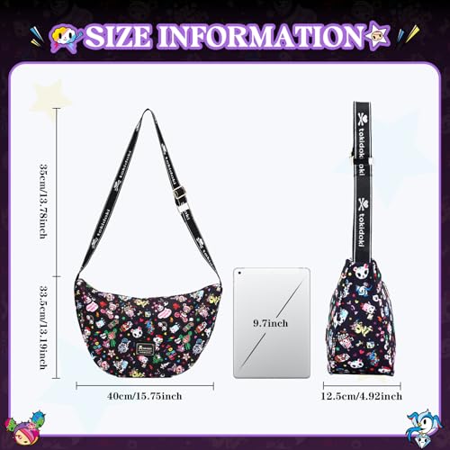 Image of Tokidoki Unicorno Nylon Crossbody Bag Cartoon Shoulder Bag for Women Phone Bag Purse Wallet Credit Card Gift for Women Girls