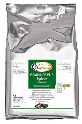 Makana - Grünlipp Pur - Complément alimentaire pour cheval - Concentré moule verte - 1 x 500 g