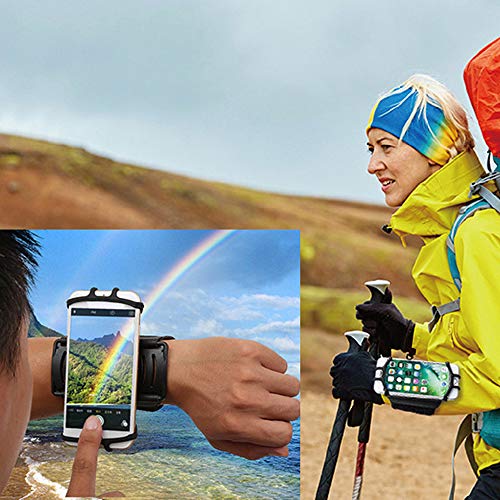 MEGICOT Braçadeira de corrida, 180 ° giratória com suporte de chave braçadeira de telefone para cami