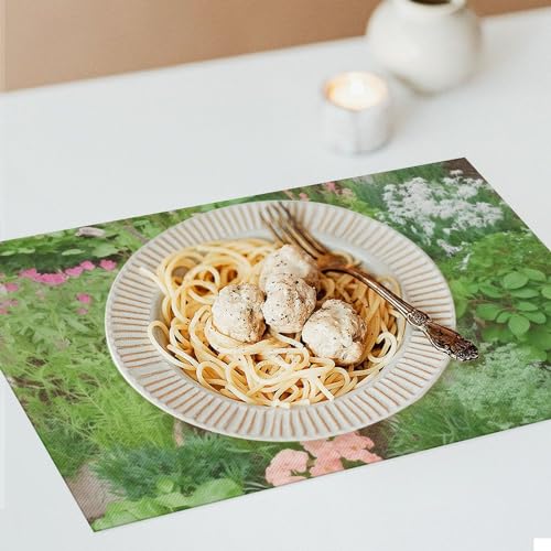 Sets de table en PVC lavables et résistants pour repas en intérieur et extérieur, lot de 6 - 8