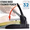 Officemate Adjustable 3-Hole Punch, Medium Duty, 32-Sheet Capacity, Adjustable Paper Guide, Ergonomic Handles & Easy Clean Chip Tray, Black (90078)