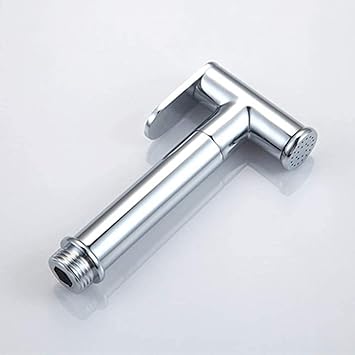 SCW Home and Kitchen Water Cleaning Platform and Toilet Bathroom Bidet Hand Shower Health Faucet Jet Spray Made in India (Brass Slim Only Head)