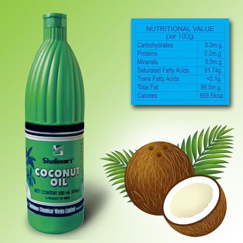 Image of SHALIMARS Coconut Oil Bottle 500Ml, Pack Of 2