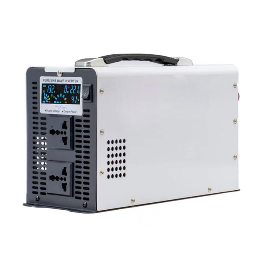 24V to 220V,3000W Przetwornica Ładowarka Falownik Sinusoidalny Czysty AC 12V 24V 48V 60V 72V Wejście DC Wyjście AC z Podziałem Faz do Domu, Kampera, Ciężarówki