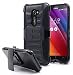 ASUS Zenfone 2E Case, NageBee - Zenfone 2E High Impact Resistant Black Dual Layer Armor Holster With Locking Belt Clip Defender Full Body Protective Hybrid Armor Case (Holster Combo Black)