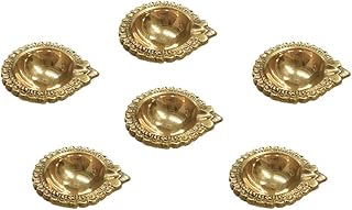 Shubhkart Nitya Brass Dhan Kuber Diya for Daily Puja &amp; Festival Time| Pack of 6 |115g| Traditional Kuber Deepak for Home &amp;...