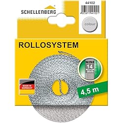 Persianas Normales Schellenberg 44102 Cinta de persiana para ventanas y puertas color gris, 14 mm x 4,5 m