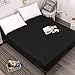 Produktbild DSman Matratzen-Bett-Schoner mit Spannumrandung |Microfaser | 100% Polyester Bettlaken Pure Color Comfortable-Black_120 * 200 * 30cm