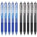 Produktbild GOTH Perhk Radierbarer Kugelschreiber, 10 Stück 0.5mm Einziehbare Gel-Tintenschreiber, Löschbare Gelschreiber für Studenten Schule Büromaterial (Schwarz, Blau)