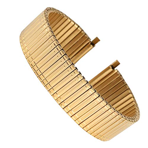 Banda de reloj elástica de 22 mm en metal de acero inoxidable flexible