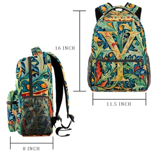 Sac à dos d'école Campus Lettre Y multicolore avec porte-bouteille - 2