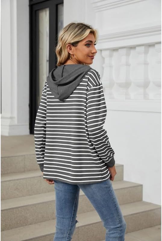 Sudadera com Capucha de Manga Larga para Mulher Suéter Camisa Tops Sudadera com Capucha de Manga Larga para Mulher Suéter Camisa Tops