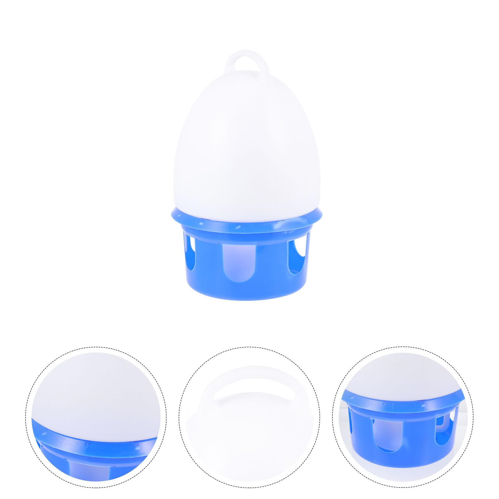 ULTECHNOVO Distributore D'acqua Facile da Pulire e Smontabile in Pvc Blu per Piccioni Mangiatoia Portatile per Gabbie di Uccelli