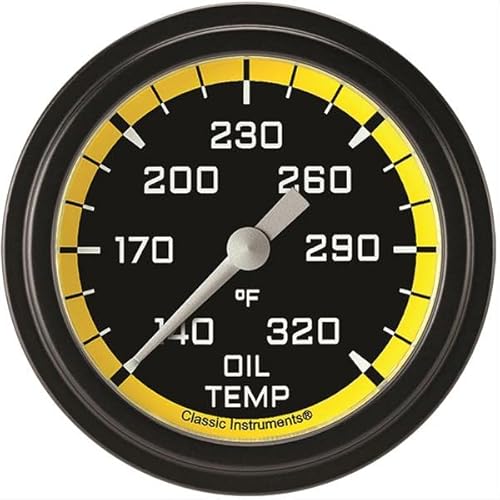 Classic Instruments AX328YBLF AutoCross Yellow 2-5/8