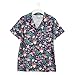 Vera Bradley Women's Cotton Pajama Short Sleeve Button-Up Shirt, Flamingo Garden, Medium