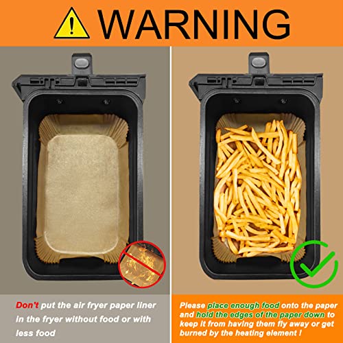 Upgraded Air Fryer Disposable Paper Liners for Ninja Dual AF400UK AF300UK, 8.7Inch Airfryer Parchment Liner Accessories DZ201, Tower, Salter, Instant, Double Zone