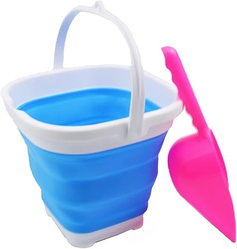 Miniatura 4 de SAMMART Cubo de plástico plegable súper mini cuadrado de 2.6 L (0.68 galones), bañera cuadrada plegable, cubo de agua portátil para pesca, maceta de