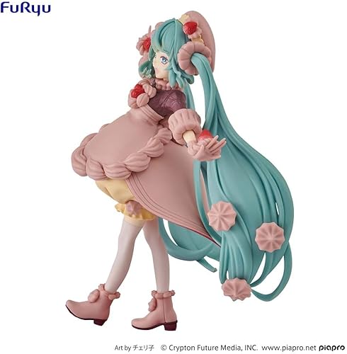 Miniatura 6 de Furyu AMU-SHP0553 Hatsune Miku SweetSweets Series Miku Figura corta de chocolate con fresa