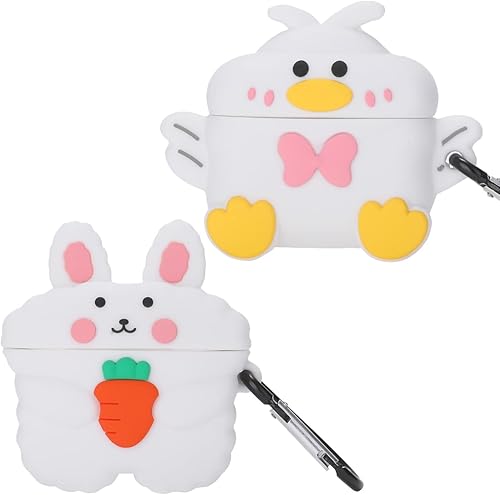 Miniatura 8 de wifantien - Funda 3D de oso de peluche para AirPod 3, funda 3D de dibujos animados para mujeres y niñas, niños, elegante, elegante, encantadora,