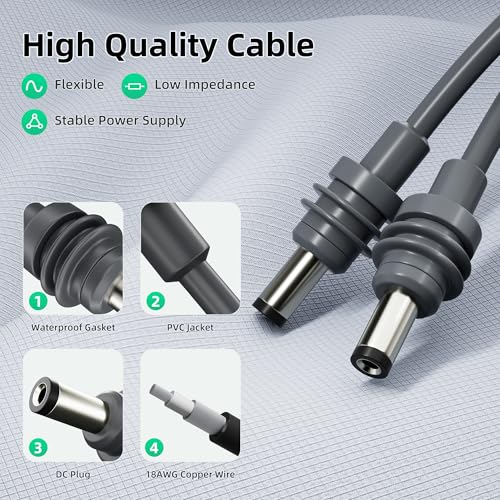 Câble d'alimentation Starlink Mini CC 5m mâle mâle étanche pour connexion extérieure continue - 2