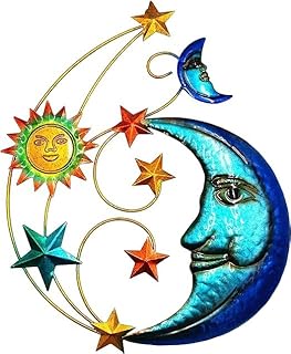 12 Cheap Backyard Patio Ideas for Stylish Low Cost Upgrades 81 Metal Sun Outdoor Wall Art Decor, Large Size 17'' Sun Face Metal Wall Sc...