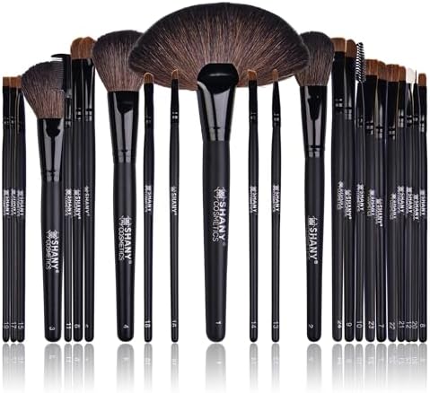 SHANY Makeup Brush Set Studio Quality Total Pro Make up Brushes with Pouch, Cosmetics applicator for Foundation, Powder, Eyeshadow, Concealer, Liner Brush and more - 24 Count