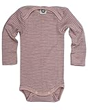 Cosilana, Baby Body Langarm,45% KBA Baumwolle, 35% kbT Wolle, 20% Seide (62/68, Pink/Pflaume/Natur)