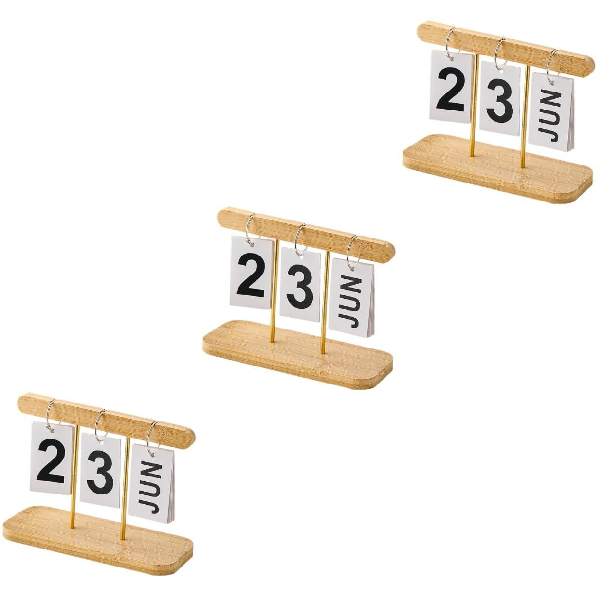 VILLCASE 3stücke Tischkalender Blockkalender Für Schreibtisch Dekorativer Holzkalender Mit -design Für Büro Und Zuhause Praktische Tischdekoration Für Lehrer Und Kollegen Nordischer