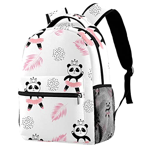 Sac à dos panda pour l'école et sorties enfants avec porte-bouteille