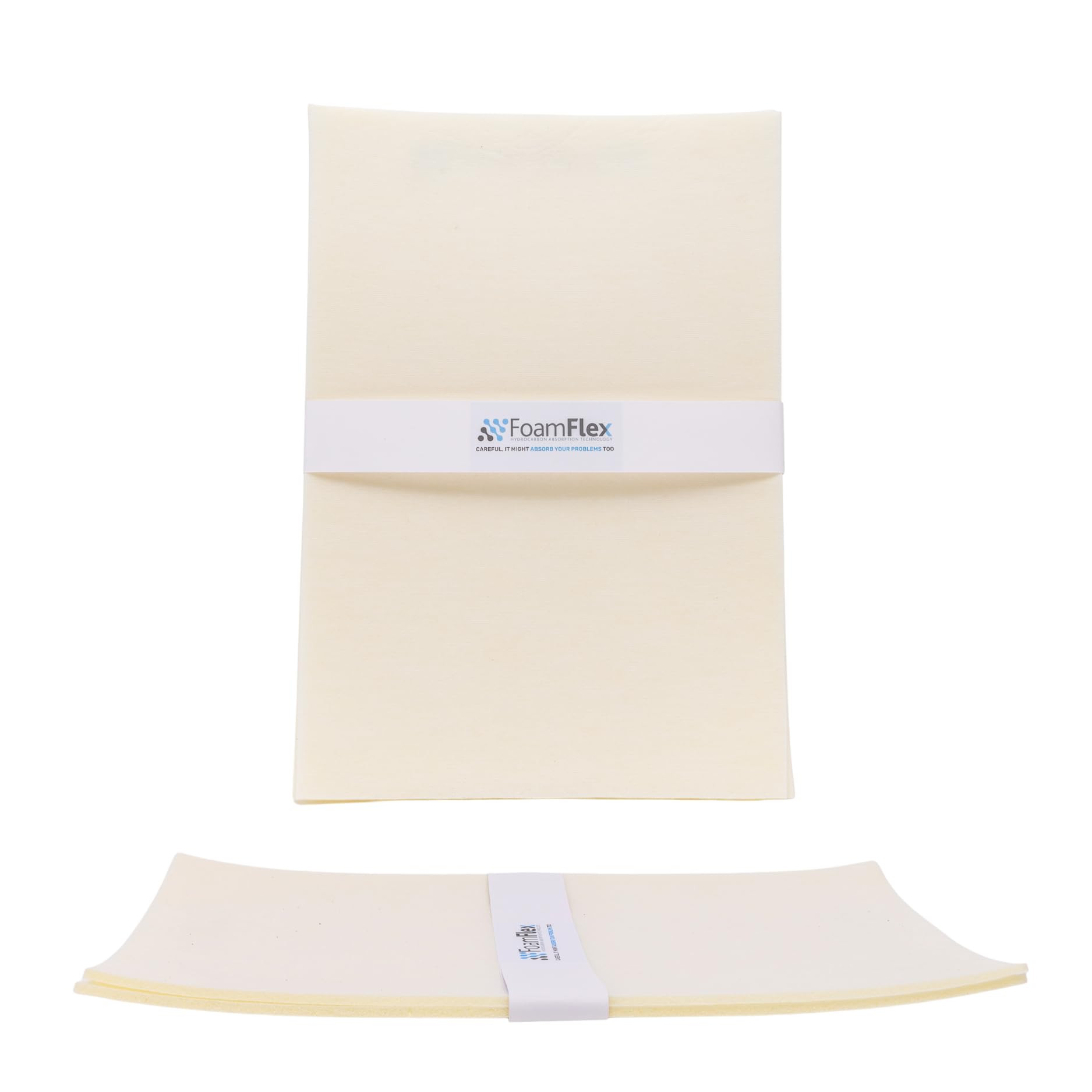 Kit da 2 Spugne Oleoassorbenti e Idrorepellenti, 33 x 48 cm H 0.5 cm, Riutilizzabili, per Pulizia di Oli e Liquidi