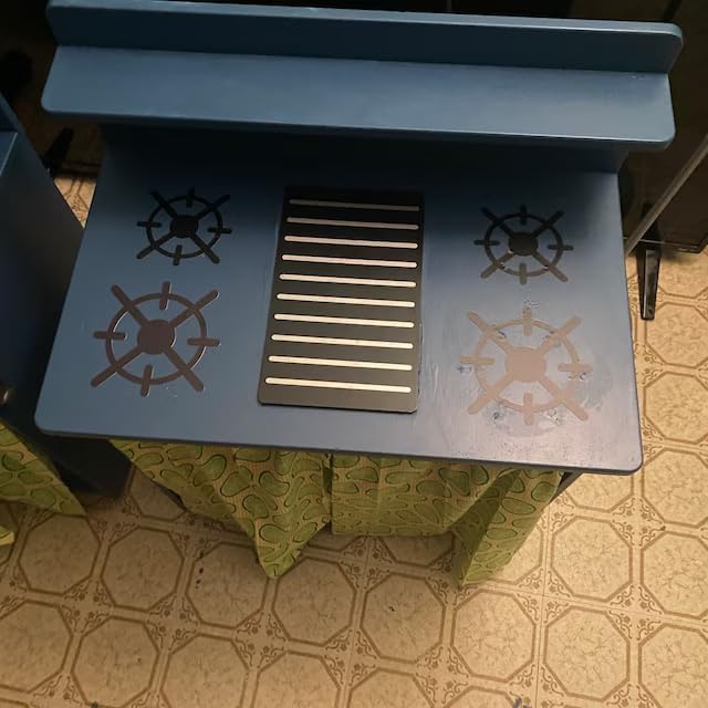 Miniatura 6 de PrintAToy Stovetop - Calcomanías de vinilo dramáticas para cocina, estufa de juguete, estilo gas, cocina (3 pulgadas)