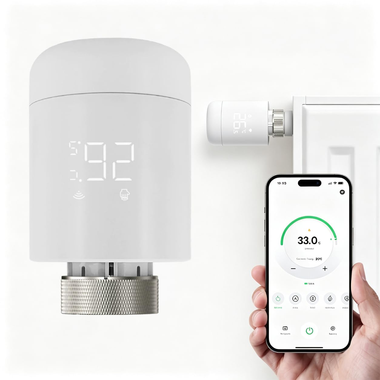 Valvola Termostatica Intelligente per Radiatore, Zigbee Tuya Alexa Google