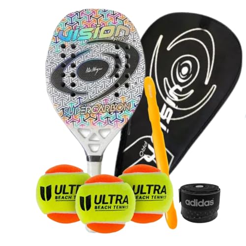 Raquete Beach Tennis Vision Supercarbon Pro 2024 + KIT