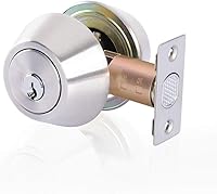 Vista 1 de Double keyed Deadbolt Lock - Keyed on Both Sides, 2-Way Adjustable Cylinder Deadbolt (Privacy/Passage), Satin Stainless Steel