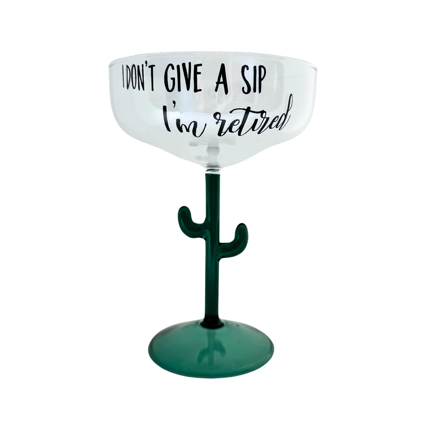 I don’t give a sip, I’m retired margarita glass. Retirement gift ideas. Retirement party. Cactus margarita. Funny margarita