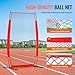 Happybuy I Screen Baseball for Batting Cage, 7x4 ft Softball & Baseball Safety Screen, Portable Pitching Net with Carry Bag & Ground Stakes for Pitcher Protection