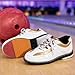 Wizeny Bowling Shoes for Mens Lightweight Breathable Lawn Bowling Shoes Comfortable Non-Slip Bowling Trainers Fashion Large Size,White Gold,7.5