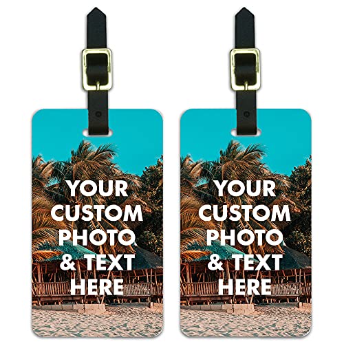 Graphics and More Self-EEZ(TM) Custom Personalized Luggage Tag Set