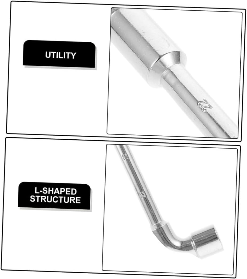 Veemoon L-shaped 21mm Socket Wrench Double-head Automotive Tool for Car Tire Repair and Wheel Maintenance Sturdy Steel Construction