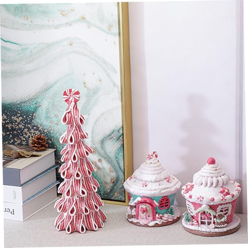 Mini arbre de Noël en paille de 30 cm pour décoration de table - 7