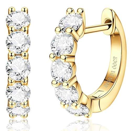 Boucles d'oreilles moissanite en argent 925 anti-allergie pour peaux sensibles