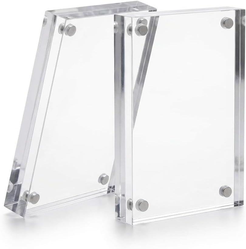 homingyo Acrylic Magnetic Photo Frame, Clear, 2x3 Inch, for Instax Mini Photos