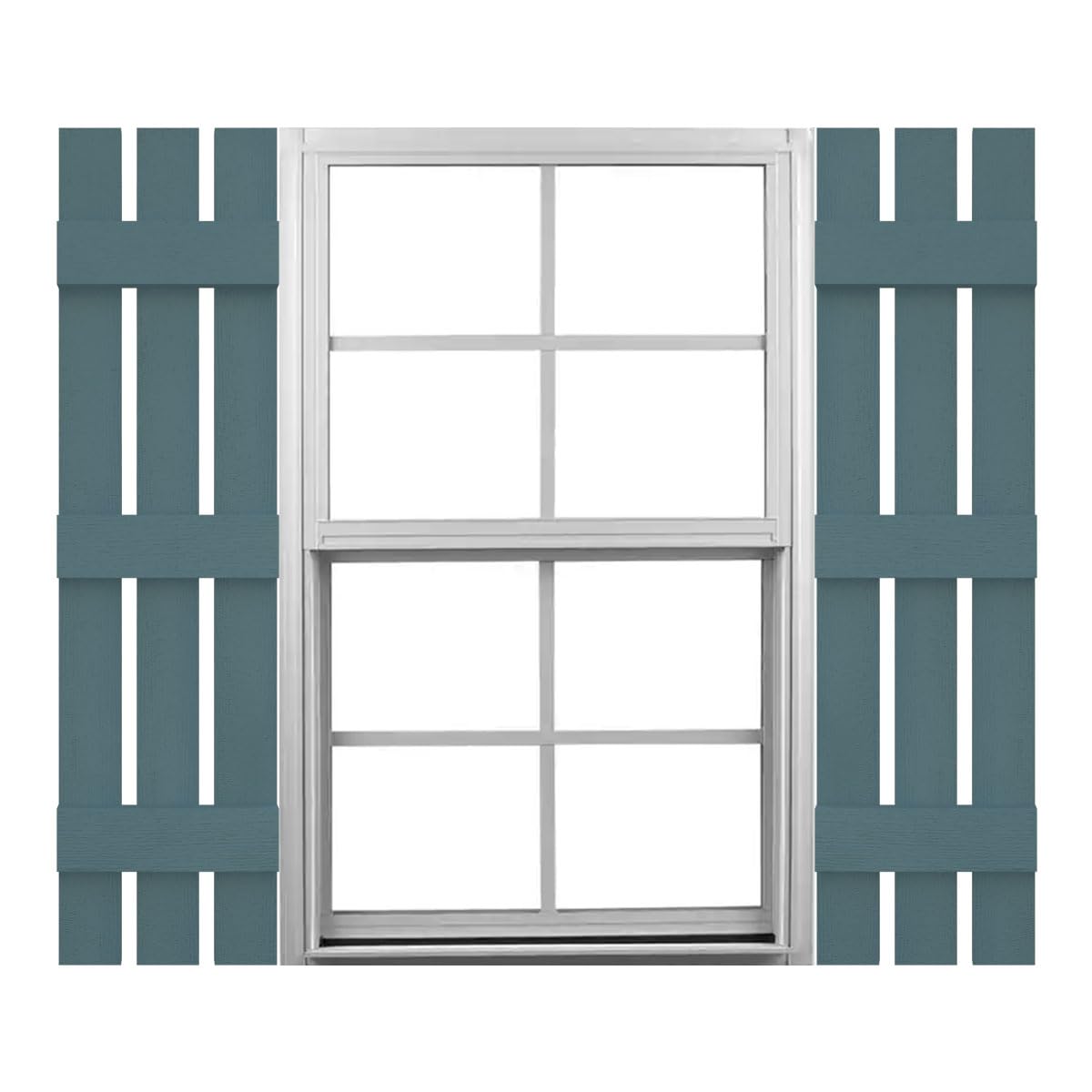 Mid America Board and Batten 14" 4 Board Joined Vinyl Standard Shutter (1 Pair) - 14 x 59 002 Black — view 26