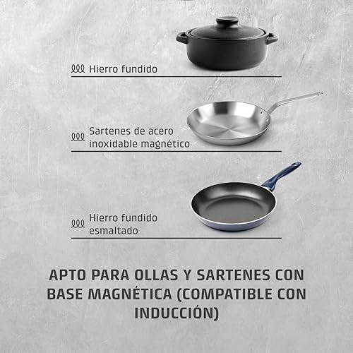 CASO ProSlim 2000 - Placa de Inducción portátil con 10 niveles, Control Táctil, Cocina para camper, viajes y campings, Detector de Sartenes,Control Seguridad niños, 39x29x3 cm, 2,3kg - negra - imagen 9