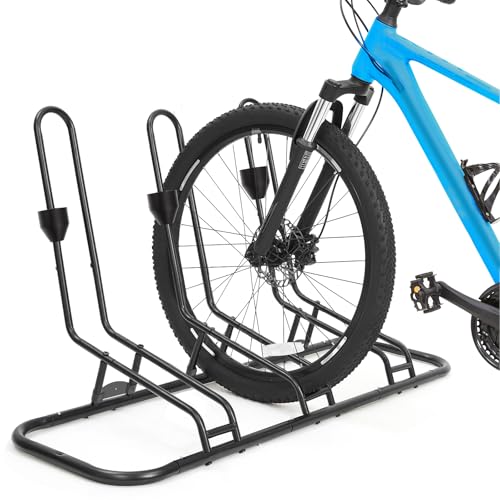 Kinghouse Floor Bike Rack for 3 Bikes, Bike Stand, Protects
