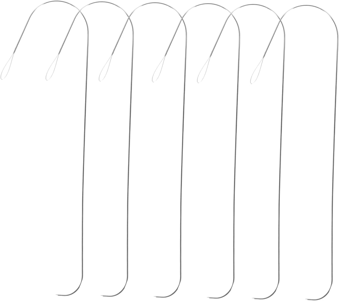 VILLFUL 6pcs Beads DIY Needles Curved Beading Needles Bead Threader for Jewelry Making Easy to Thread Use