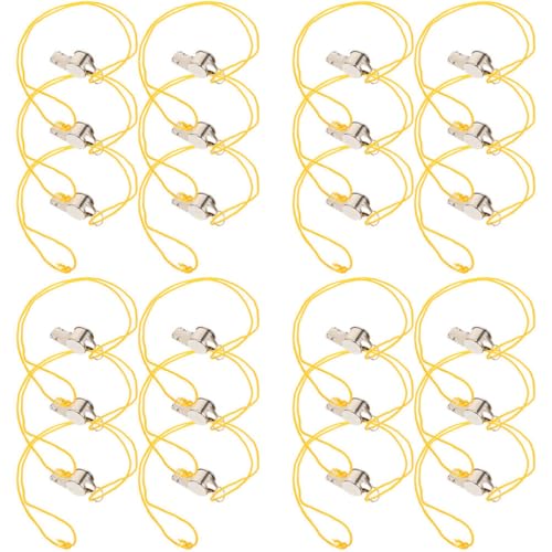 24 silbatos multipropósito con cordón para actividades al aire libre miniatura 1