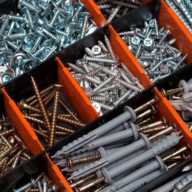 Get Organized Hardware Storage Box – Keep Small Items Neatly Sorted, Includes Adjustable Compartments & High-Impact Crystal Clear Lid. Great for Storing Screws, Small Parts, Electronics and Fuses.